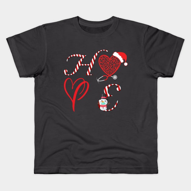 HOPE - HEART SANTA - Stethoscope Kids T-Shirt by O.M design